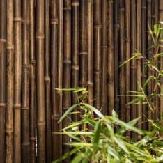 Bamboescherm in douglaslijst 186x186 cm