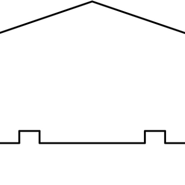 Afdeklatten (geïmpregneerd) piramide 180 cm (3 planks tussenruimte)