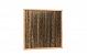 Bamboescherm van zwarte bamboestokken in douglas frame, 186 x 186 cm.