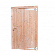 Douglas enkele deur inclusief kozijn extra breed en hoog, rechtsdraaiend, 110 x 214,5 cm, kleurloos geïmpregneerd.